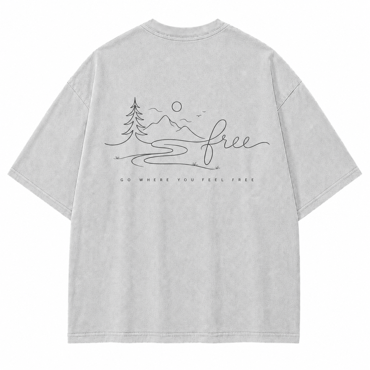 Go Where You Feel Free Mountain Washed T-Shirt