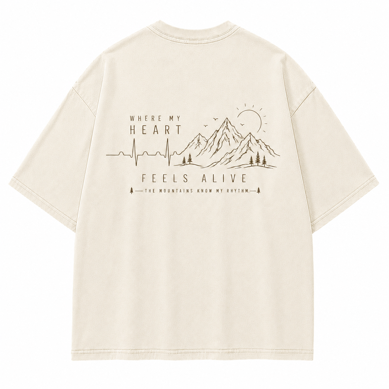 Where My Heart Feels Alive Mountain Washed Graphic T-Shirt