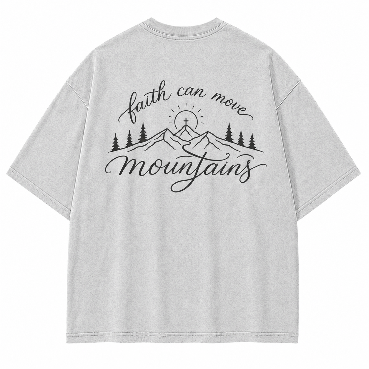 Faith Can Move Mountains Christian Mountain Washed T-Shirt