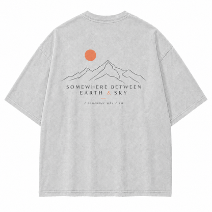 Somewhere Between Earth & Sky Mountain Washed T-Shirt