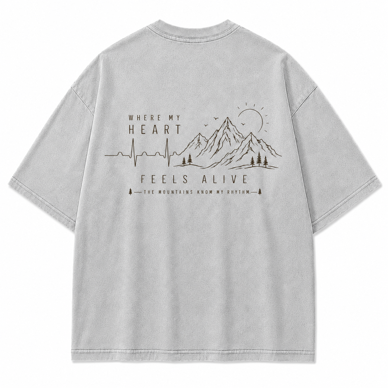 Where My Heart Feels Alive Mountain Washed Graphic T-Shirt