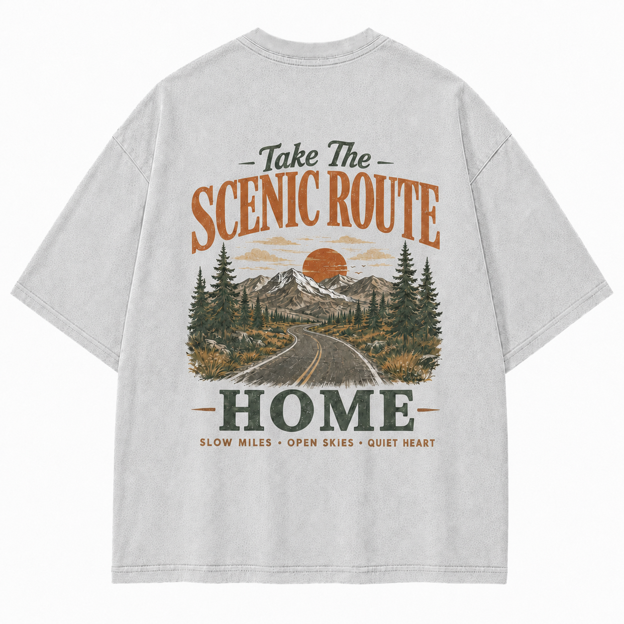 Take The Scenic Route Washed Graphic T-Shirt