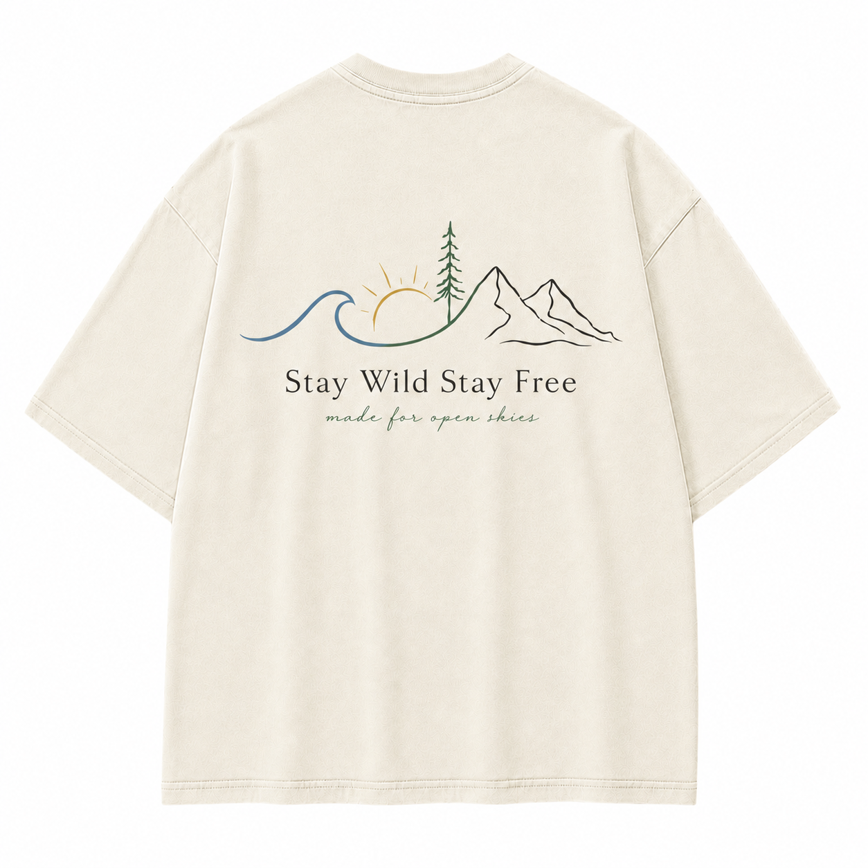 Stay Wild Stay Free Horizon Graphic T-Shirt