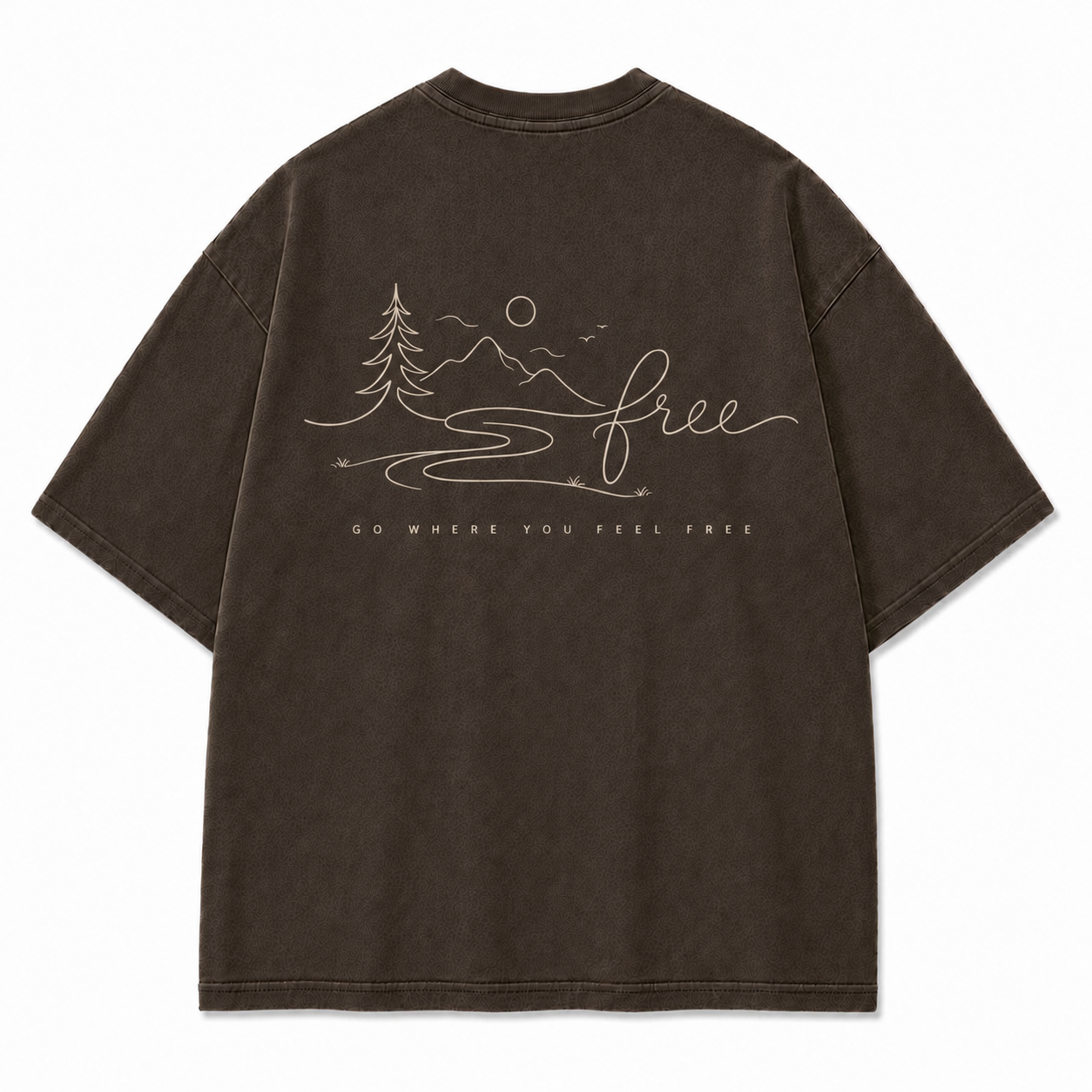 Go Where You Feel Free Mountain Washed T-Shirt