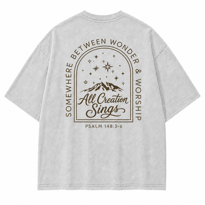 Somewhere Between Wonder & Worship Graphic T-Shirt