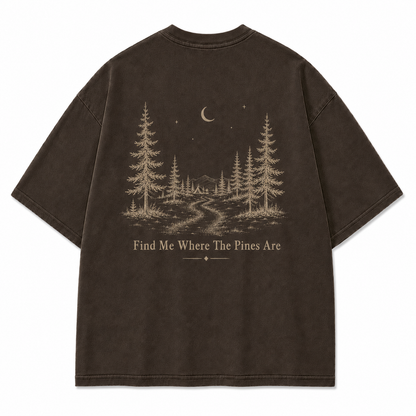 Pinebound Nights Washed Graphic T-Shirt