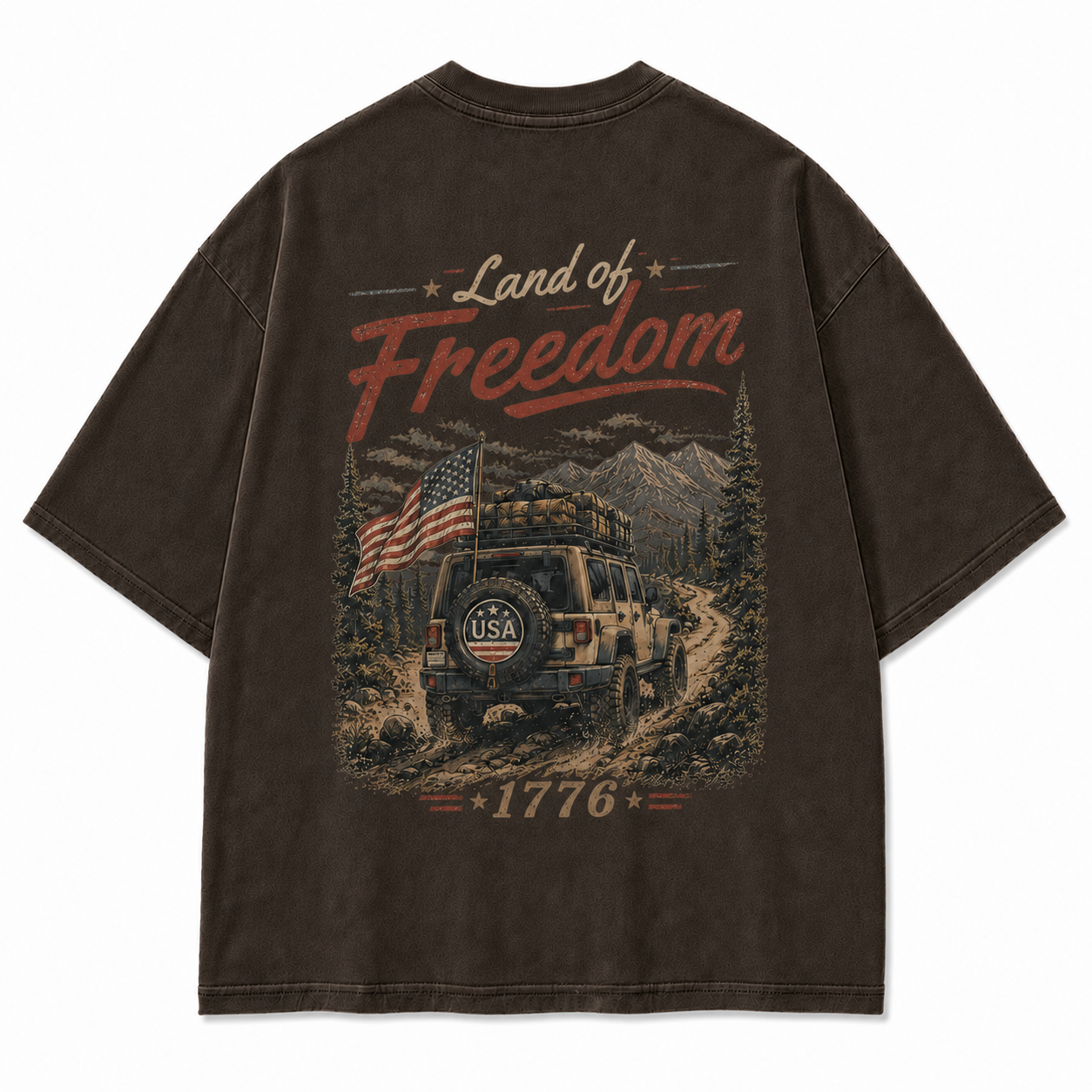 Land of Freedom 1776 Off-Road Graphic T-Shirt