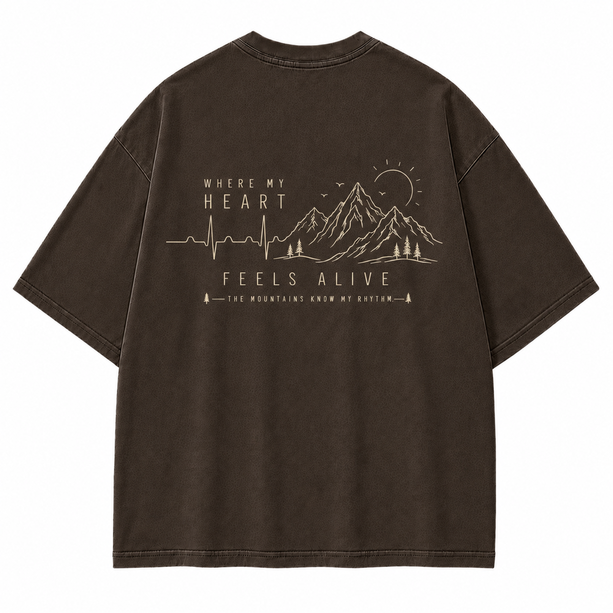 Where My Heart Feels Alive Mountain Washed Graphic T-Shirt
