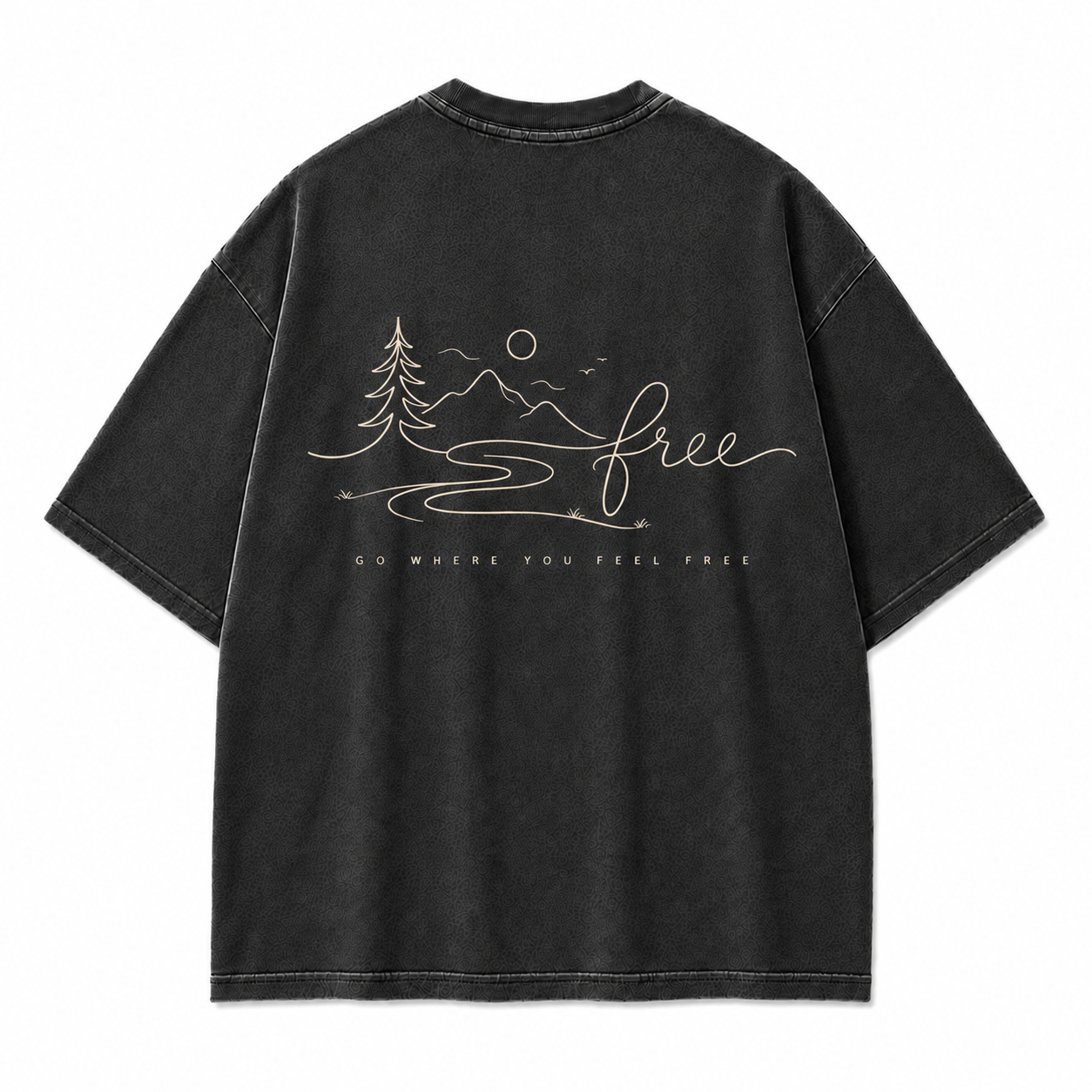 Go Where You Feel Free Mountain Washed T-Shirt