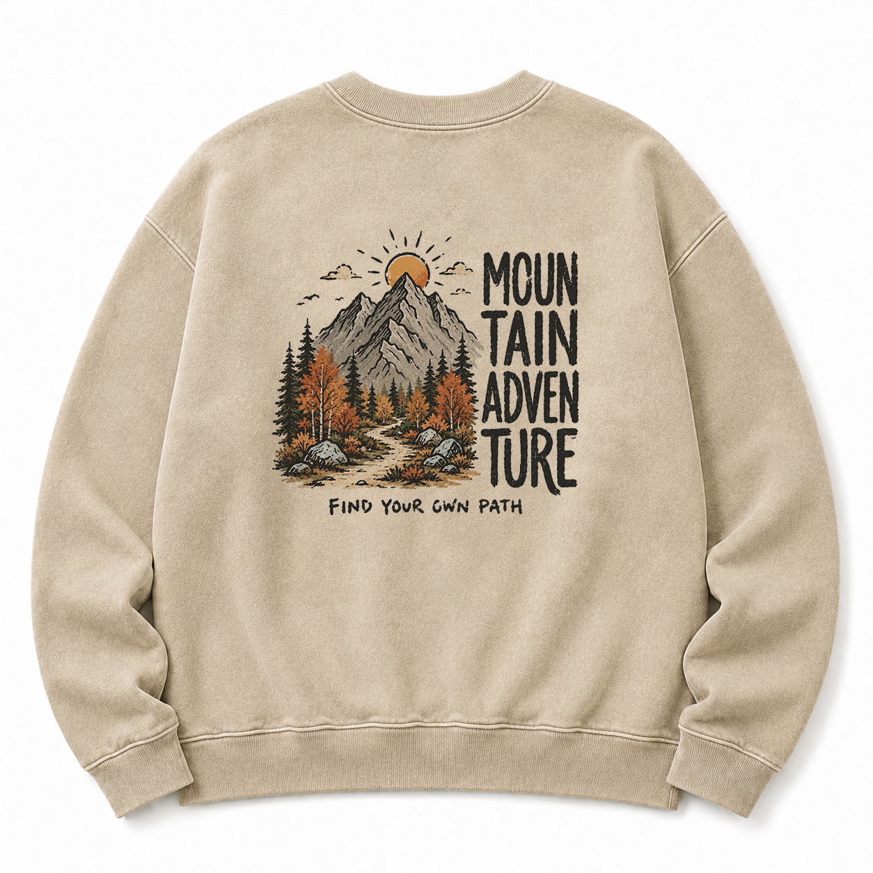 Find Your Own Path Washed Grafik-Sweatshirt