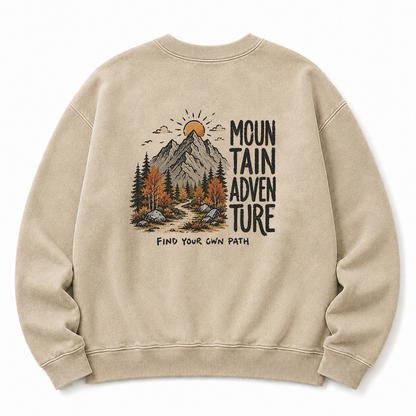 Find Your Own Path Washed Grafik-Sweatshirt