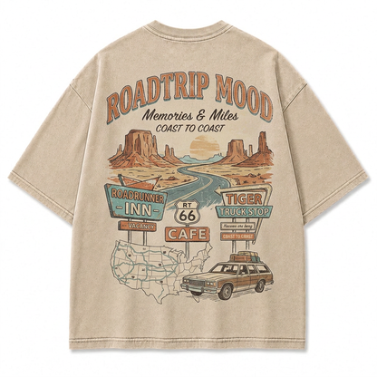 Coast to Coast Roadtrip Washed T-Shirt
