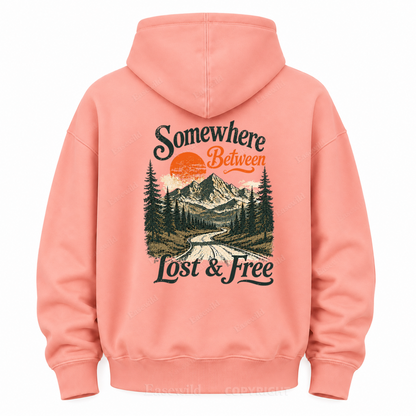 Somewhere Between Lost & Free Graphic Hoodie