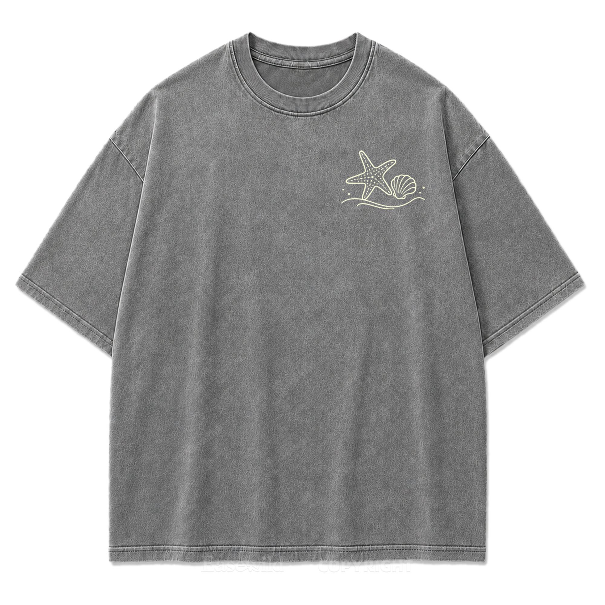 Ocean Breeze Ride The Flow Graphic Washed T-Shirt