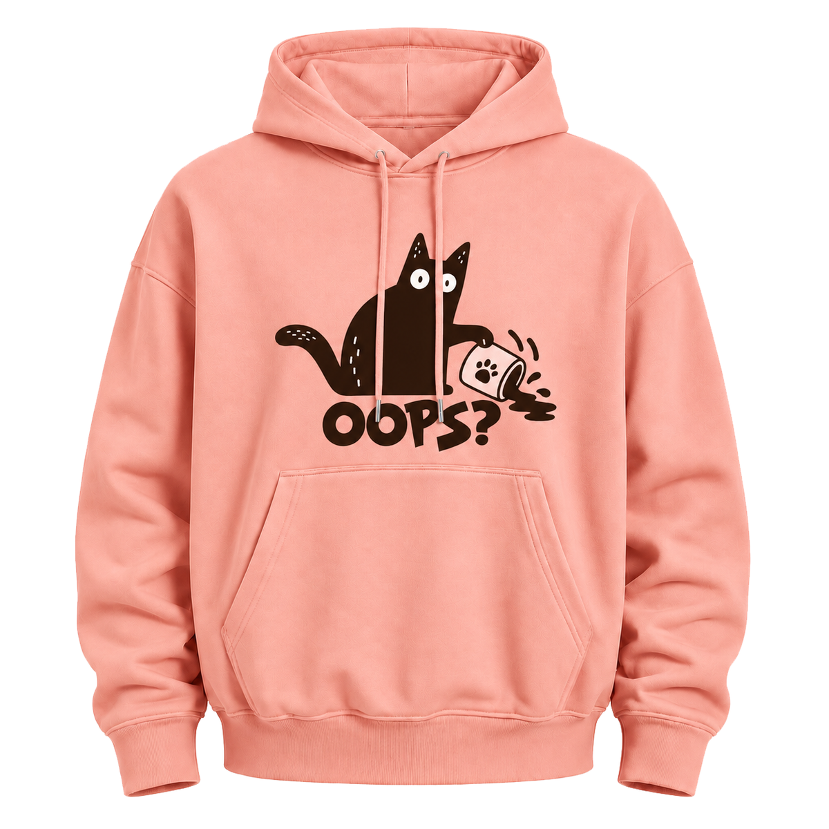 Oops! Clumsy Cat Hoodie – Cute Funny Graphic Sweatshirt