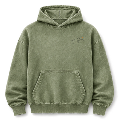 Go Where You Feel Truly Alive Washed Graphic Hoodie