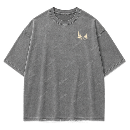 Take The Scenic Route Minimal Washed Print Tee