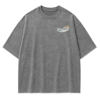 Let the Tide Reset Me Washed Print Tee