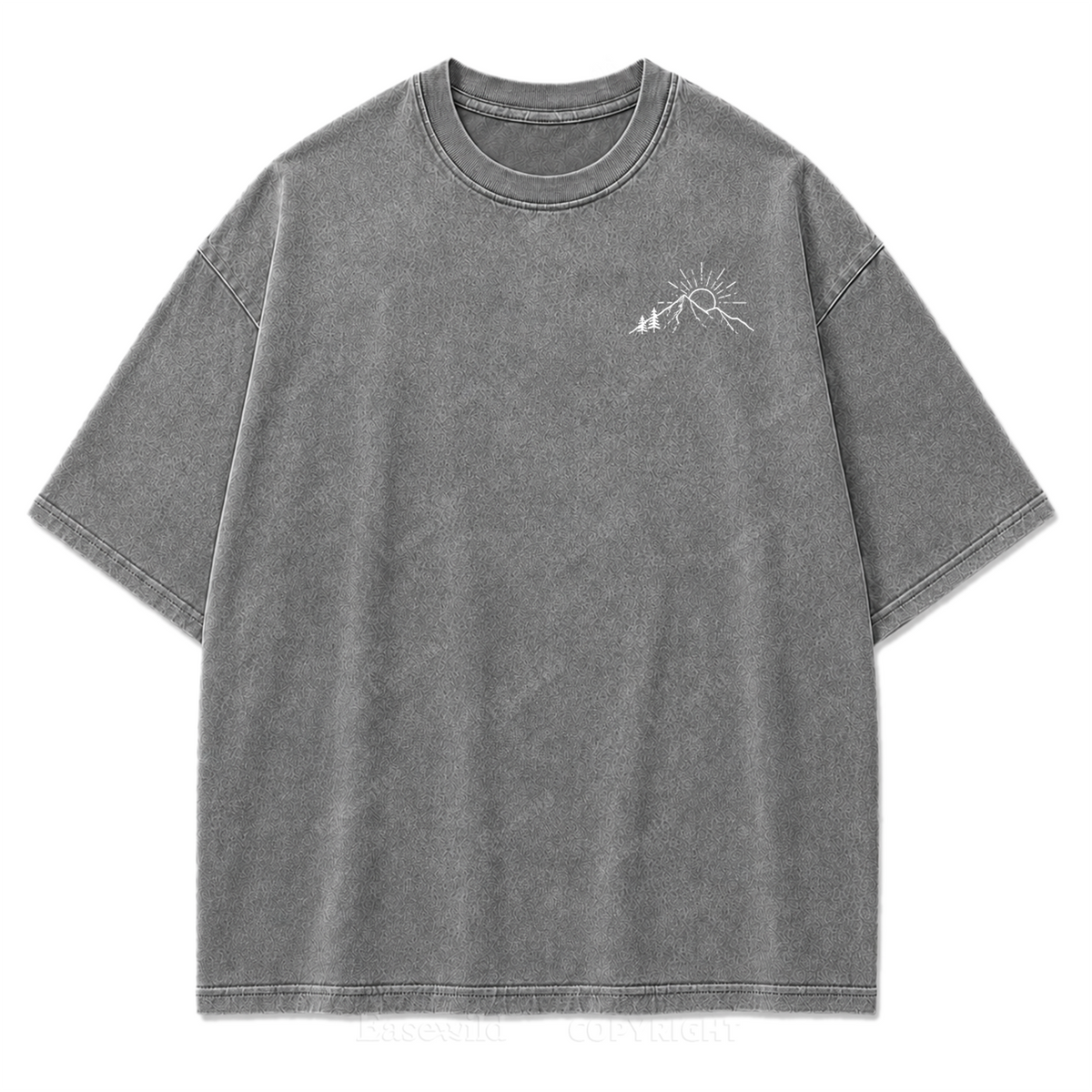 Take Me Outside Minimalist Mountain Washed Print Tee