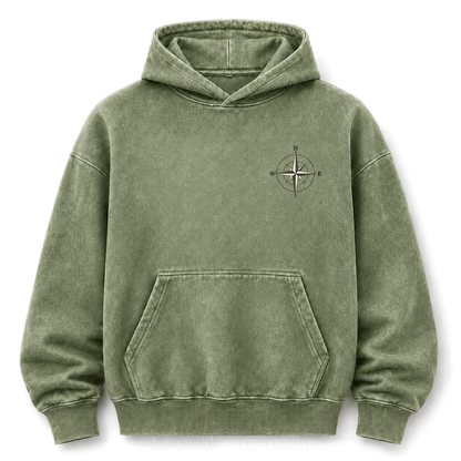Make Your Own North Mountain Compass Washed Graphic Hoodie