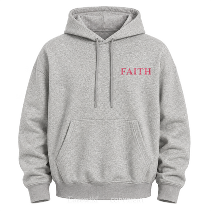 Faith Over Fear Pink Ribbon Graphic Hoodie