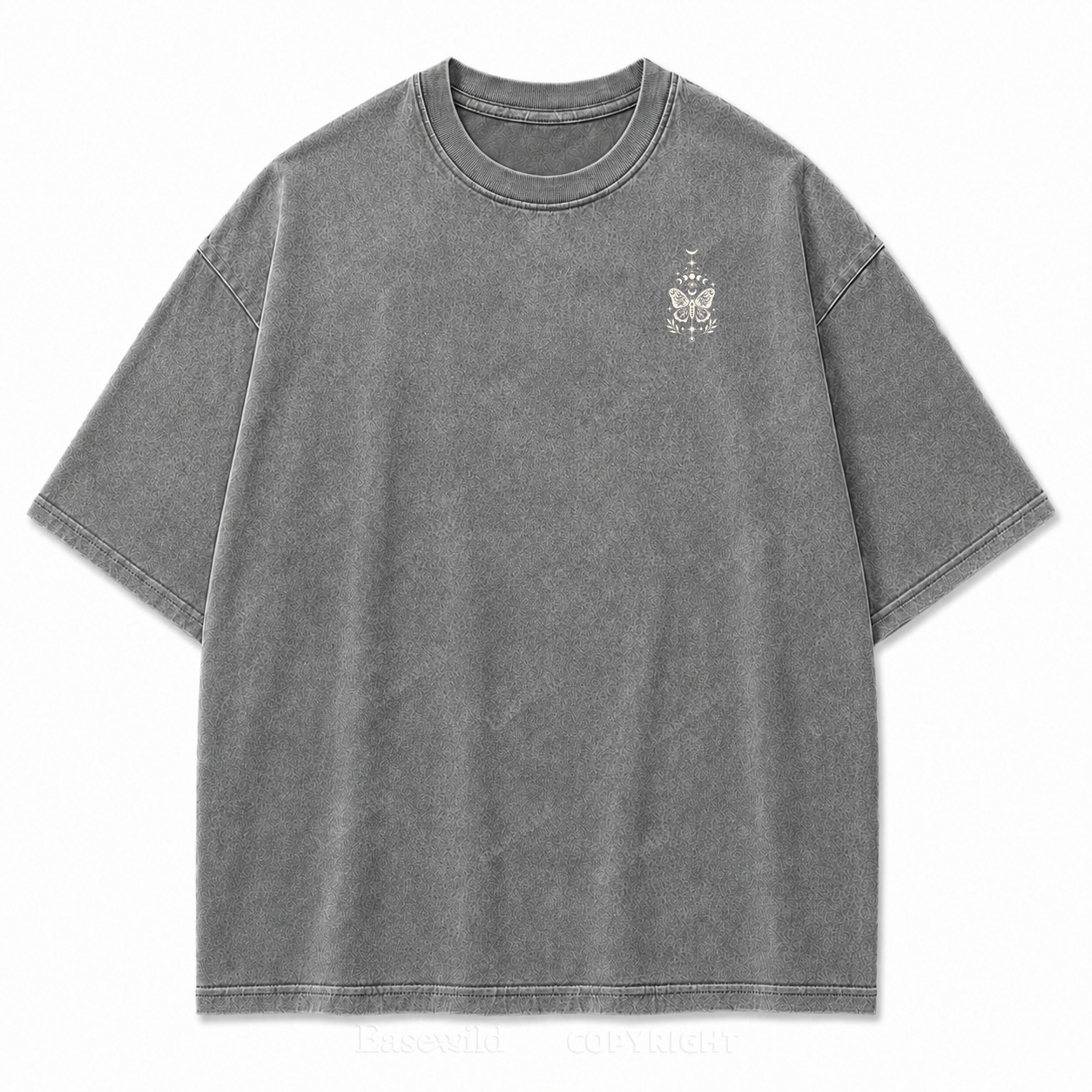 Lunar Magic Celestial Moth Moon‑Phase Graphic Print Tee