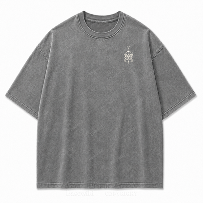 Lunar Magic Celestial Moth Moon‑Phase Graphic Print Tee