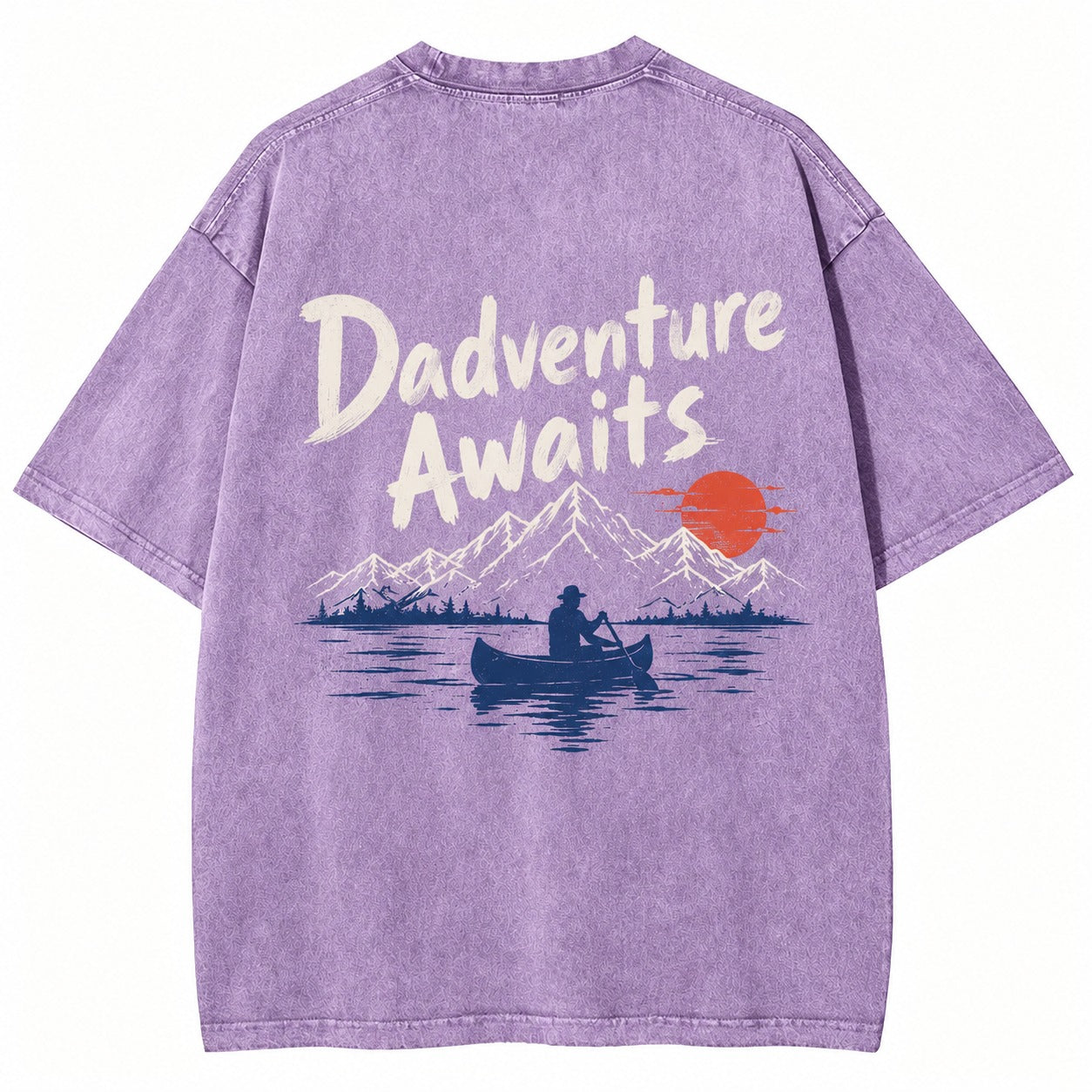 Dadventure Awaits Canoe Washed T-Shirt