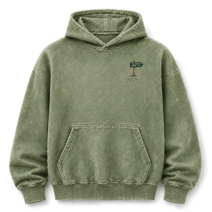 Take the Long Way Home  Washed Graphic Hoodie