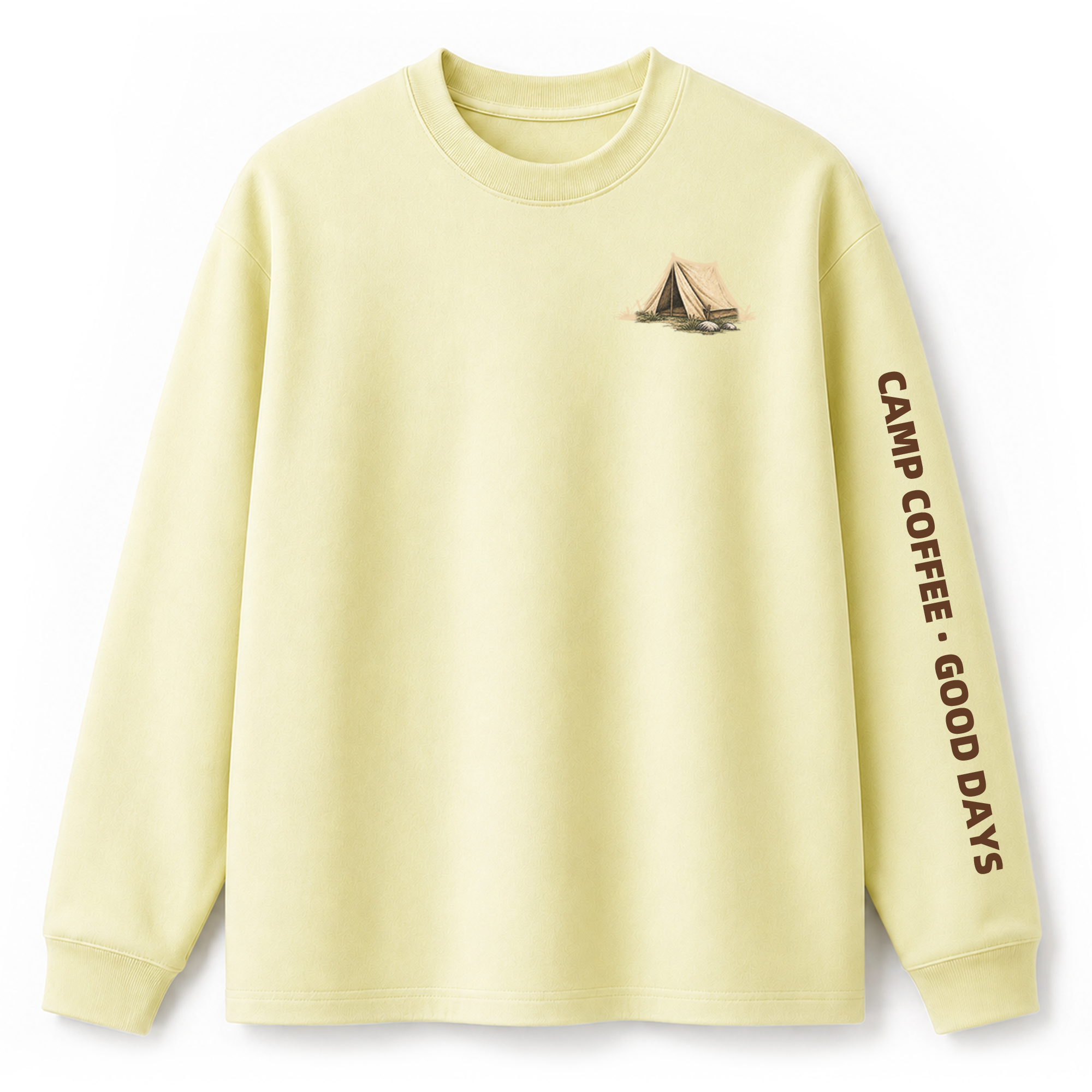 Camp Coffee Mornings Graphic Long Sleeve Tee