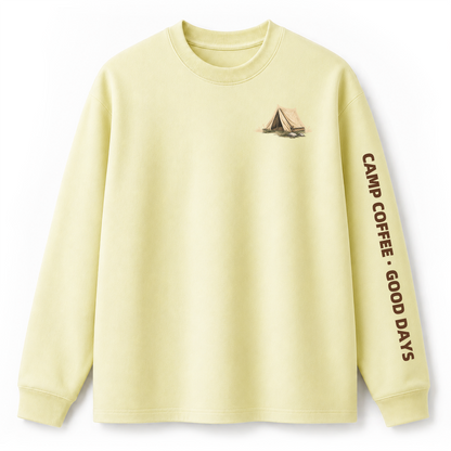 Camp Coffee Mornings Graphic Long Sleeve Tee