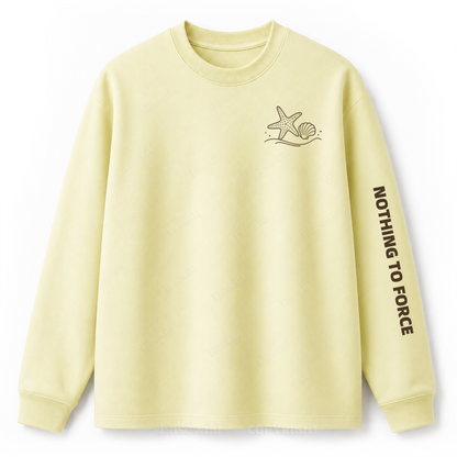 Ocean Breeze Wave Washed Graphic Long Sleeve Tee