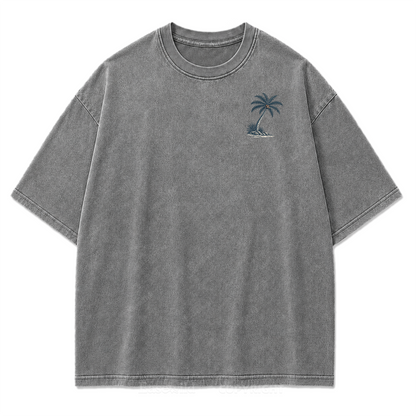Salty Soul T-Shirt mit Küsten-Print im Used-Look