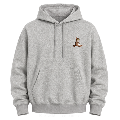 Runs On Coffee And Panic Tabby Cat Graphic Hoodie