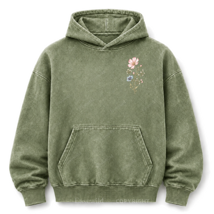 Keep Growing Wildflower Washed Graphic Hoodie
