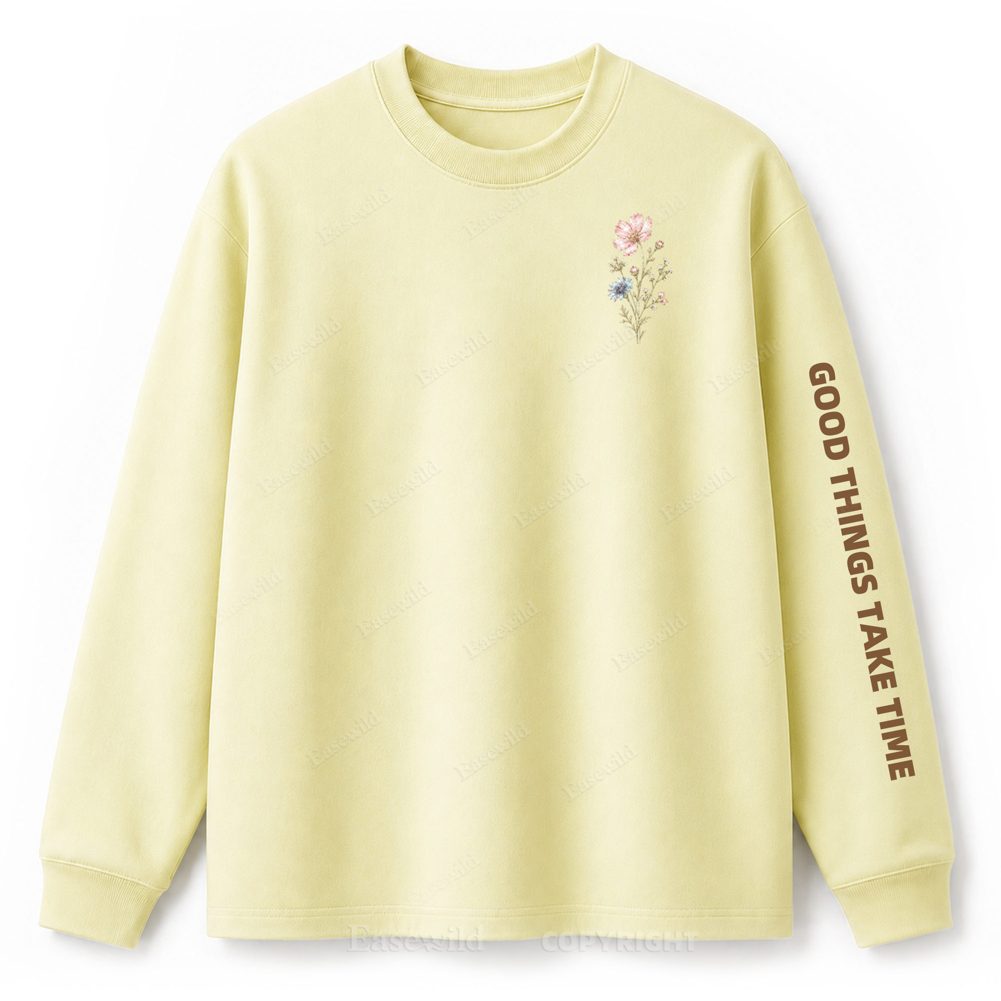 Langarmshirt mit „Keep Growing Wildflower Graphic“-Aufdruck