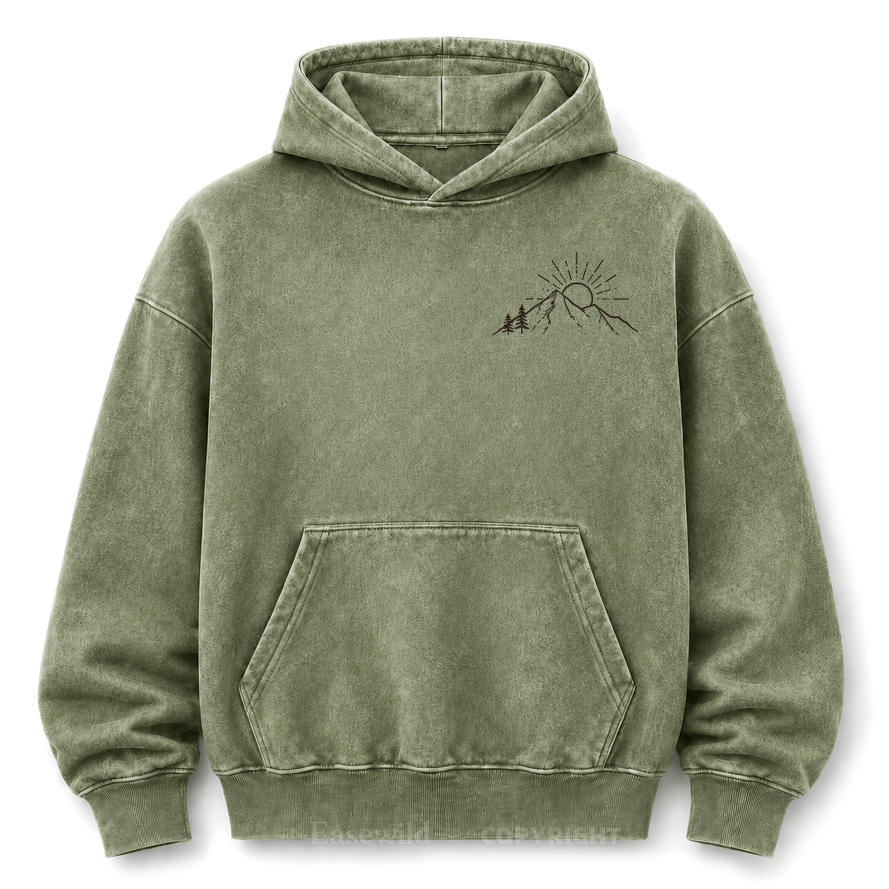 Take Me Outside Mountain Washed Grafik-Hoodie