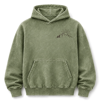 Take Me Outside Mountain Washed Grafik-Hoodie