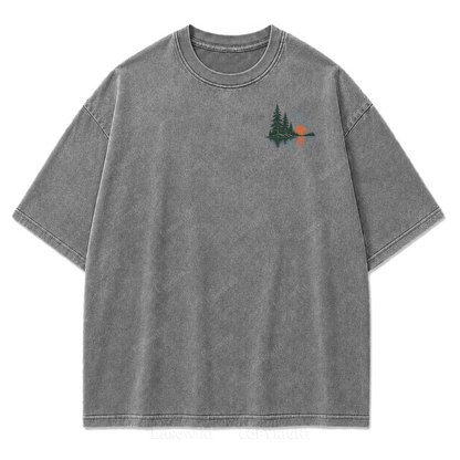 T-Shirt mit gewaschenem Aufdruck: Wo Seetage zu Erinnerungen werden