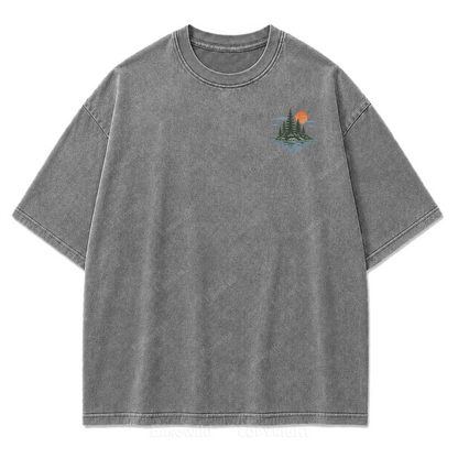 Where Slow Lake Days and Good Company Meet Washed Print Tee