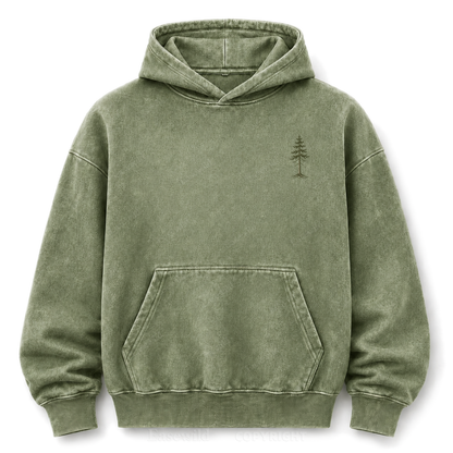 Wild in Quiet Ways Vintage Pine Washed Graphic Hoodie