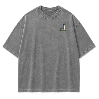 Salt Air Lighthouse Washed Print Tee