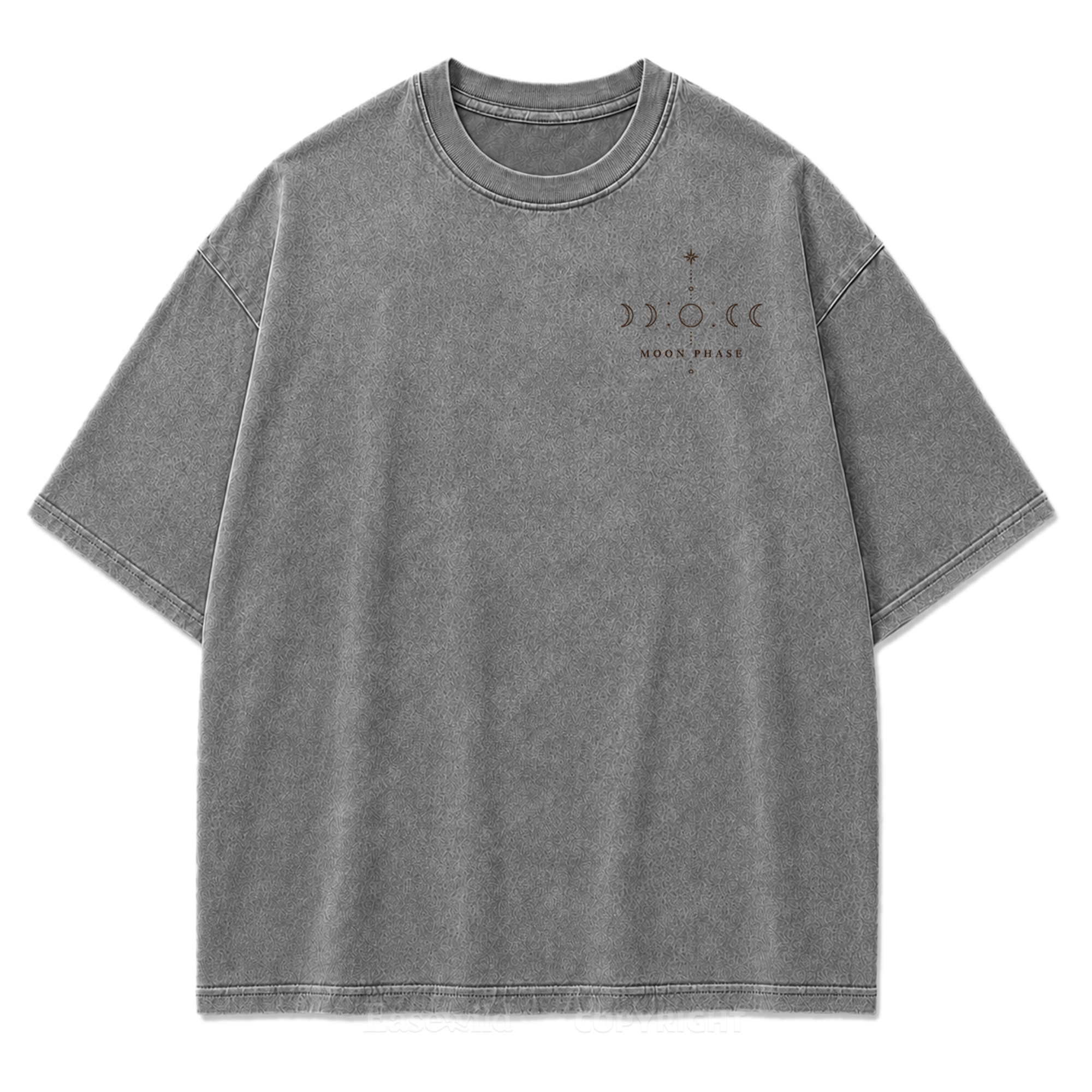 Moon Phase Minimal Washed Print Tee