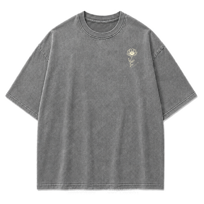 Bloom In Your Own Time Washed Print Tee