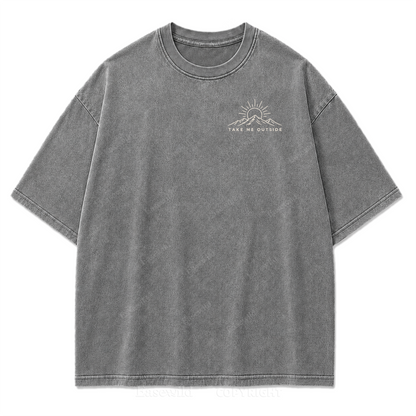 Called Back to the Outside Washed Print Tee
