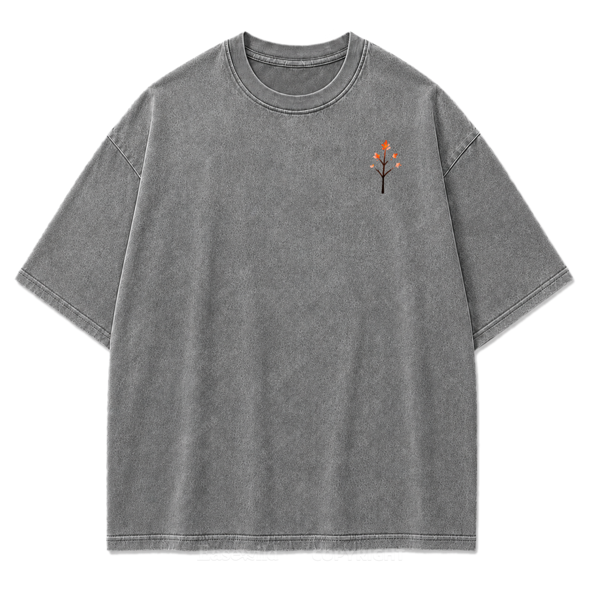 Wander Into Autumn Washed Print Tee