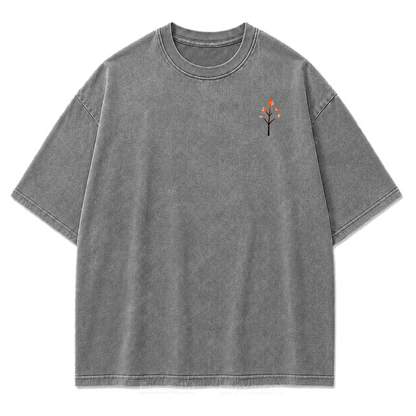 Wander Into Autumn Washed Print Tee
