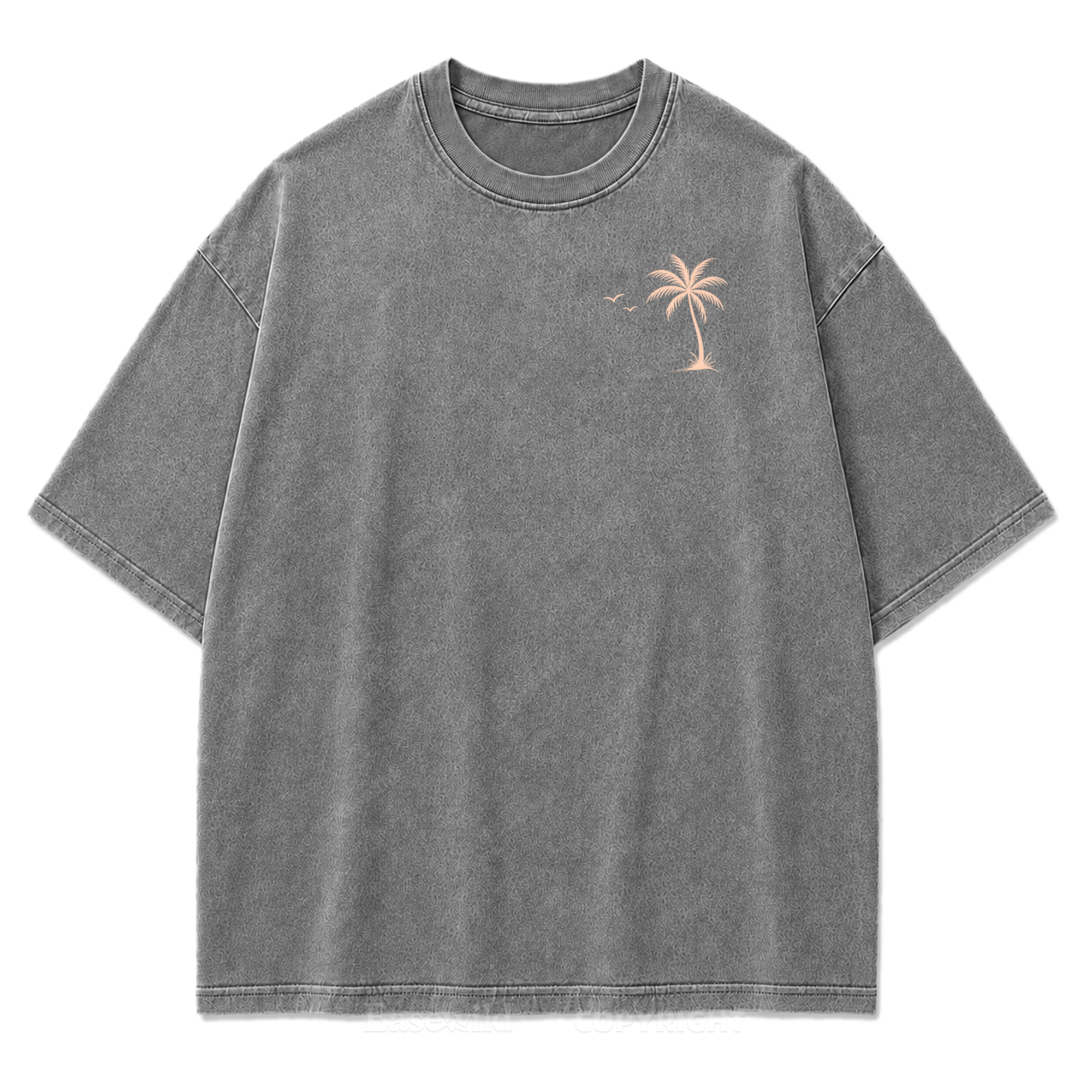 T-Shirt mit gewaschenem Aufdruck „Life Is Better at the Beach“