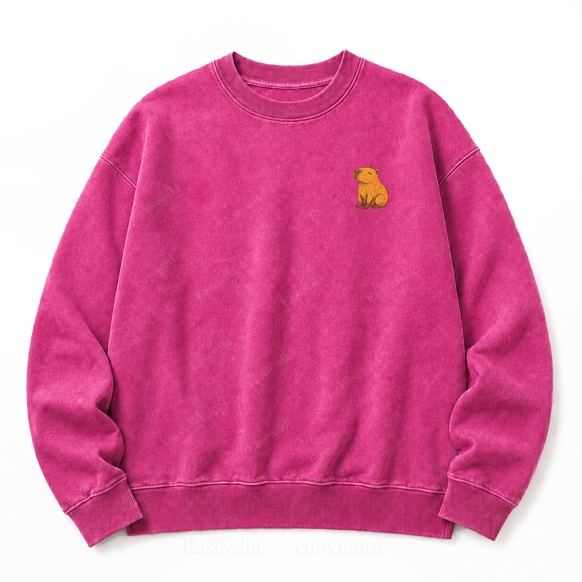 Nothing Urgent Here – Cozy Capybara Washed Sweatshirts