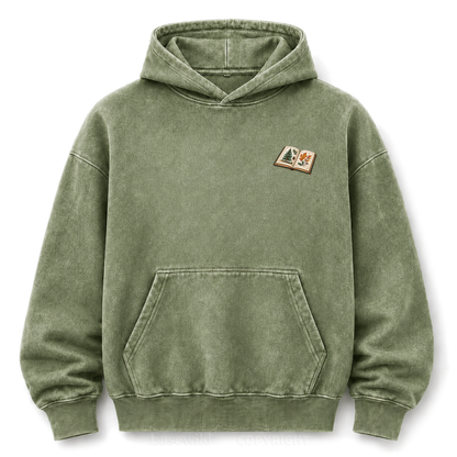 Where the Quiet Finds Me Cabin Washed Graphic Hoodie